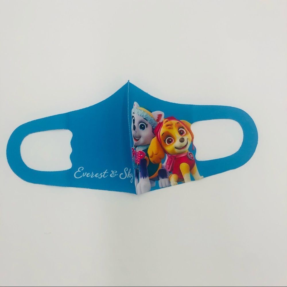 Brand New Kids Paw Patrol Blue Reusable Face Mask Material Ice Silk